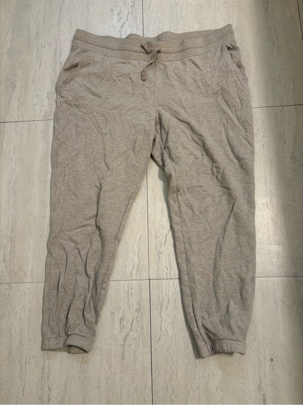 L.L. Bean Women's Light Taupe Drawstring Jogger Pants